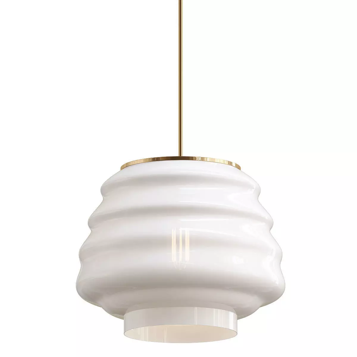 Milk glass hive 3D model_0