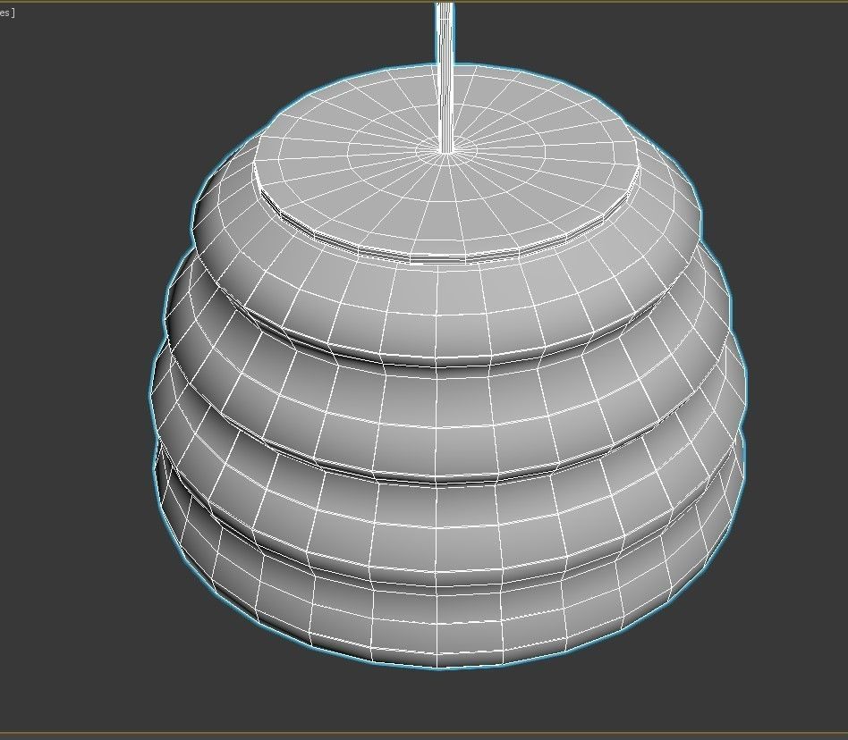 Milk glass hive 3D model_3