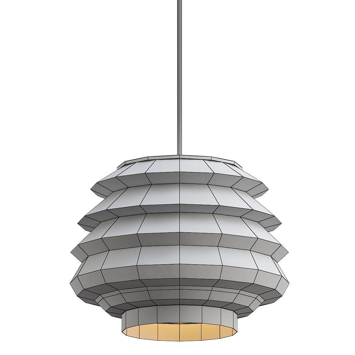 Milk glass hive 3D model_2