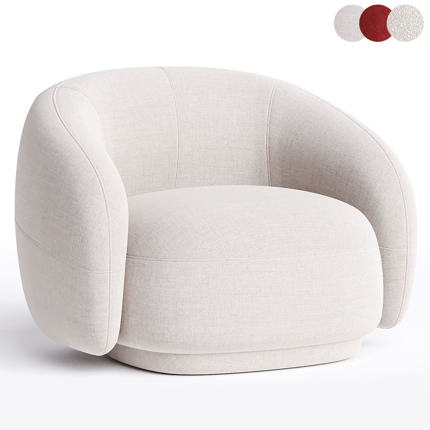 Julep Armchair Low-poly 3D model_2