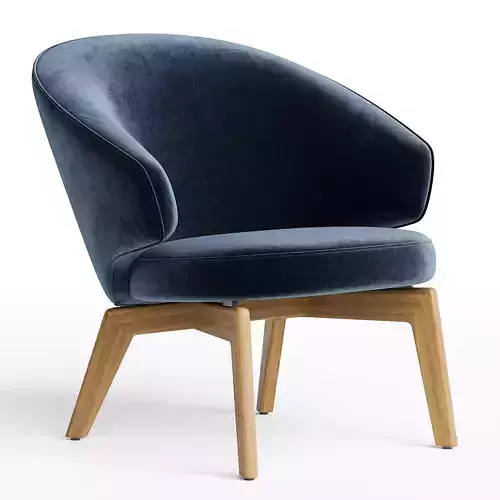 Let Wooden Base Armchair