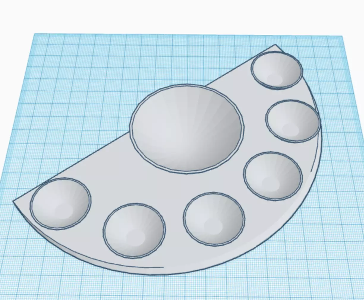 paint pallet 3D print model_0