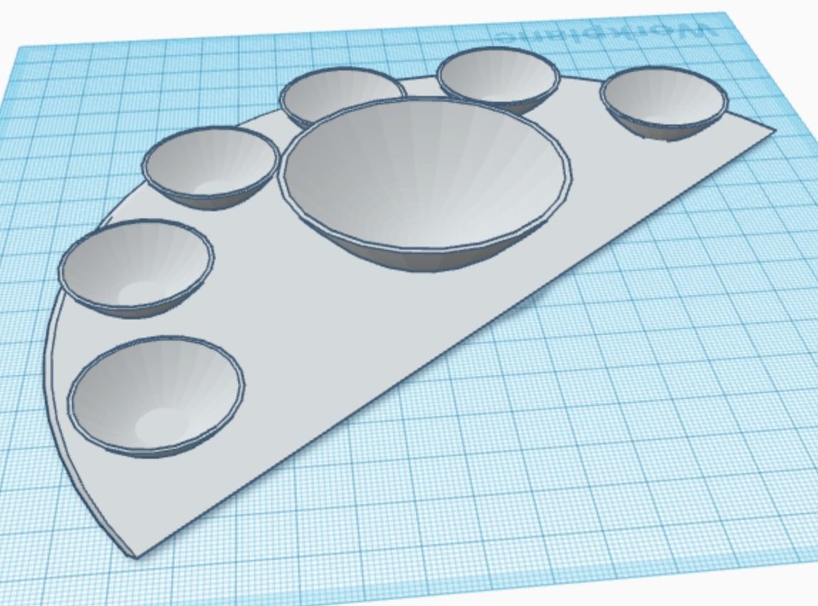 paint pallet 3D print model_2