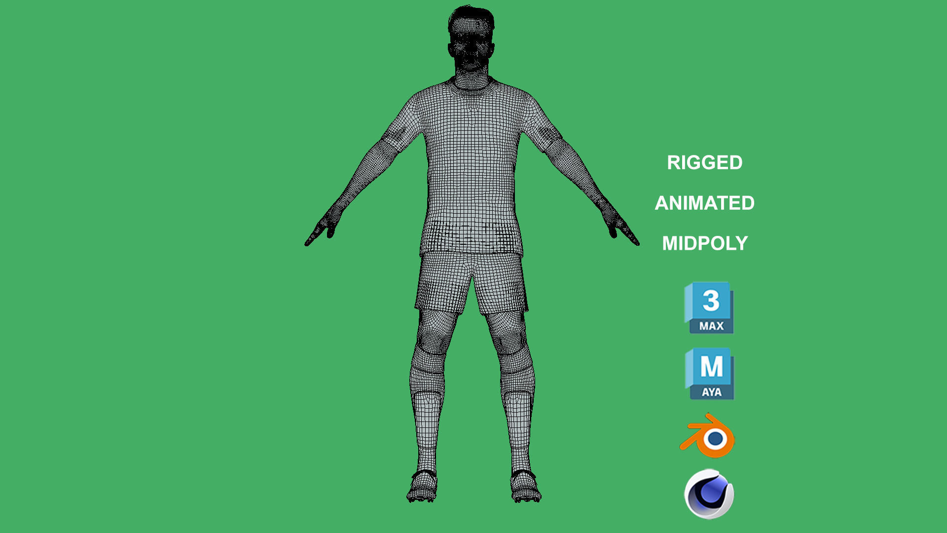 3D Rigged Marcos Reus Borussia Dortmund 2024 3D model_4