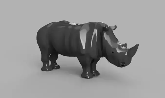 3D Printable Rhino Model