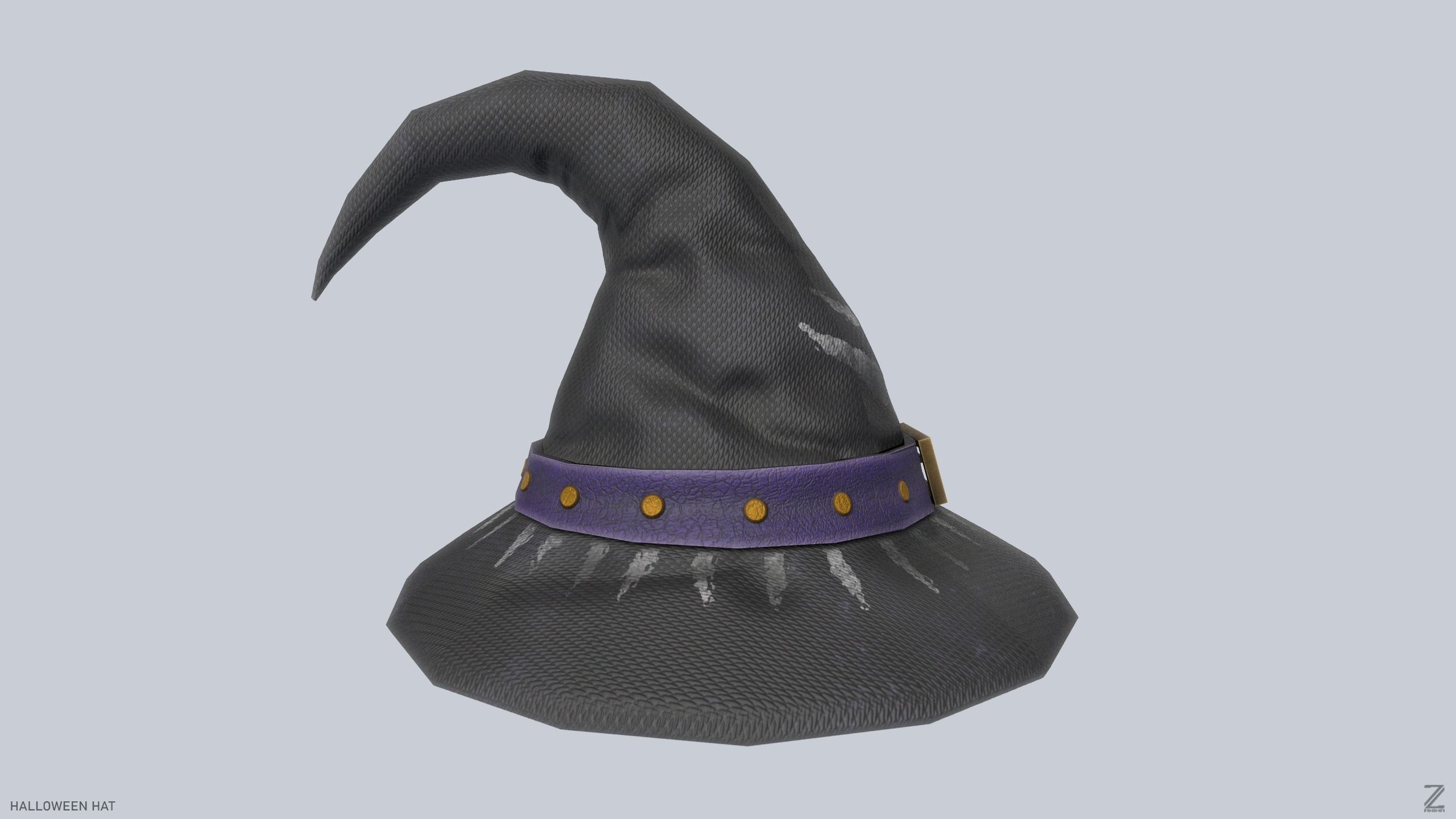 Halloween hat Low-poly 3D model_5