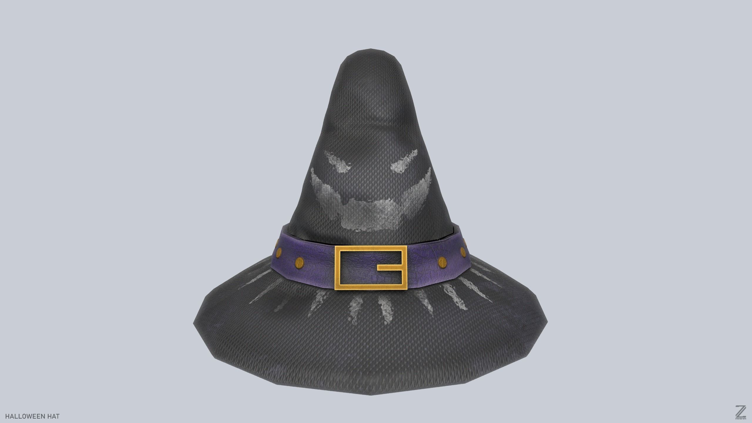 Halloween hat Low-poly 3D model_7