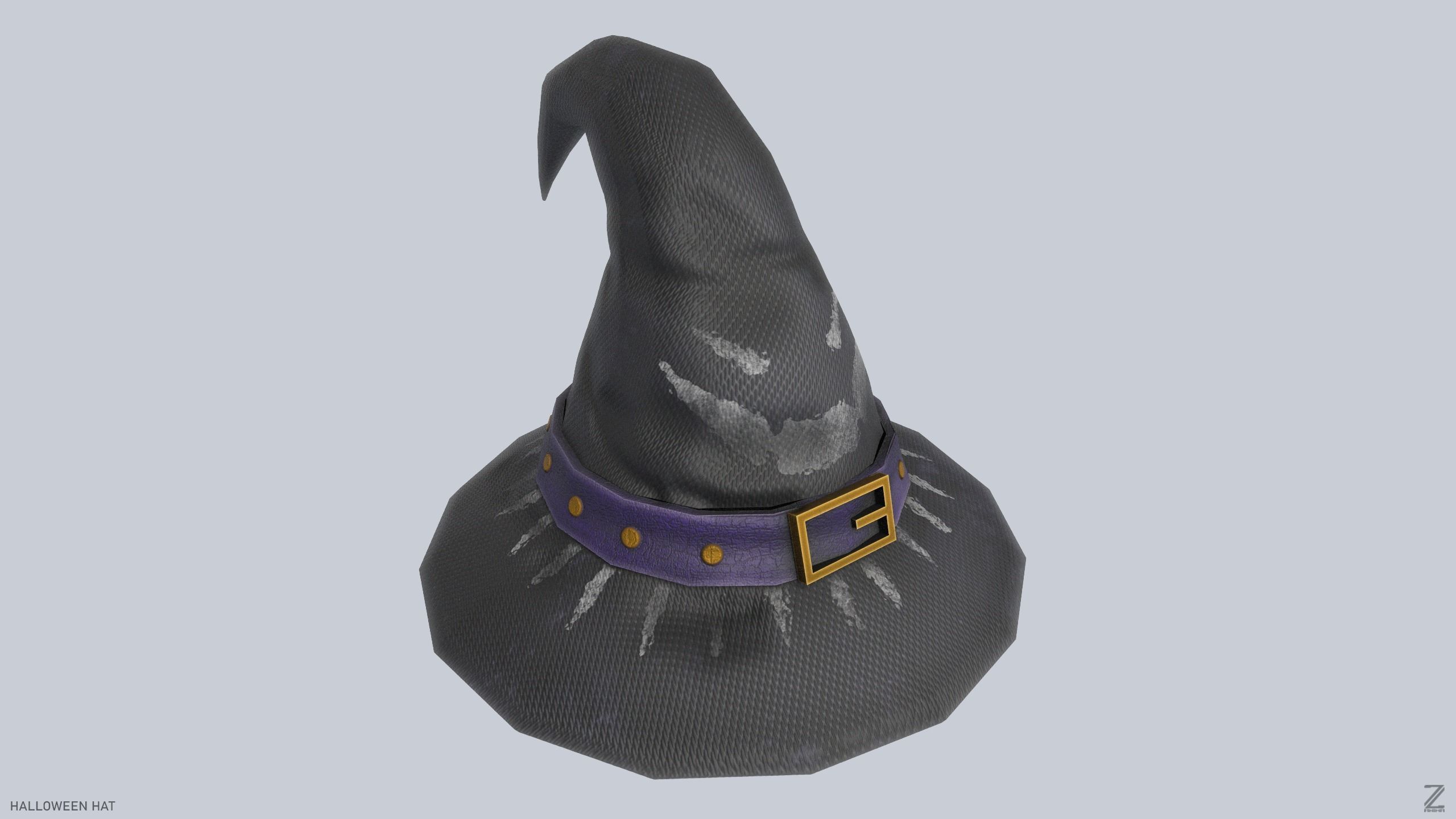 Halloween hat Low-poly 3D model_6
