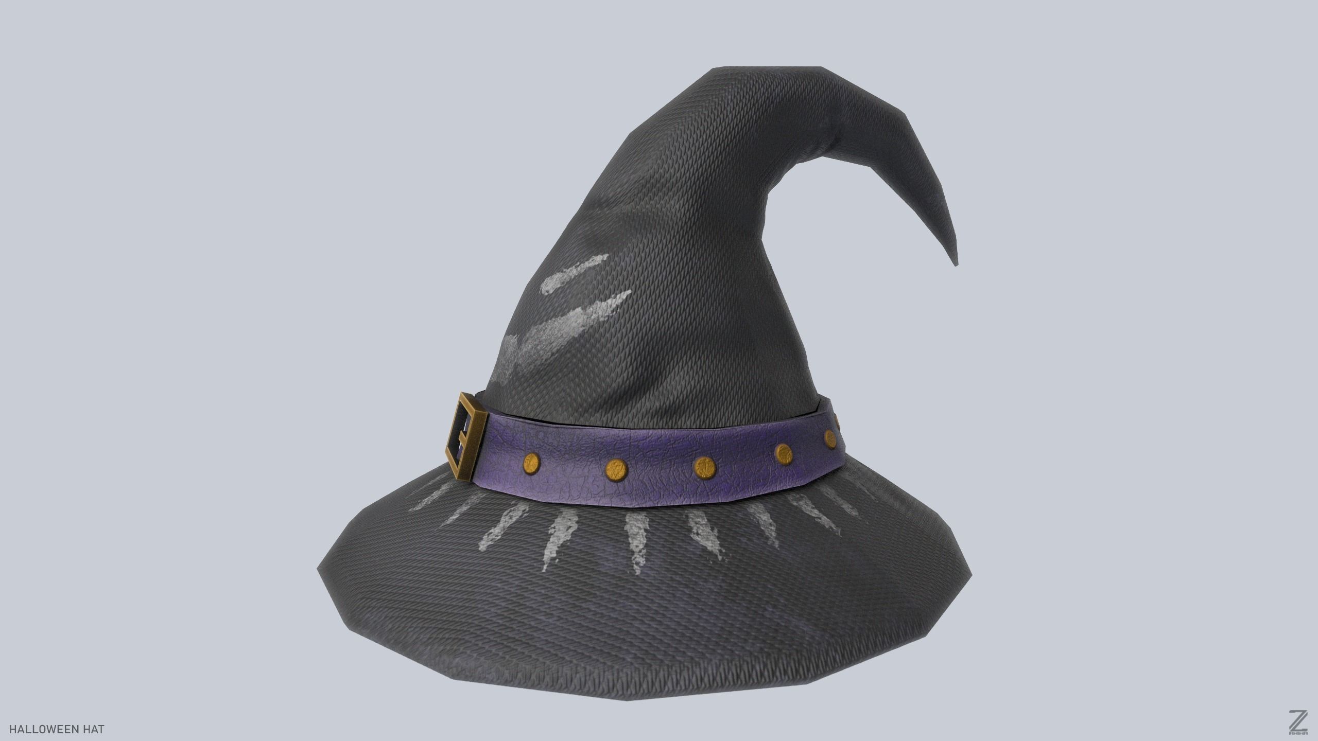 Halloween hat Low-poly 3D model_3