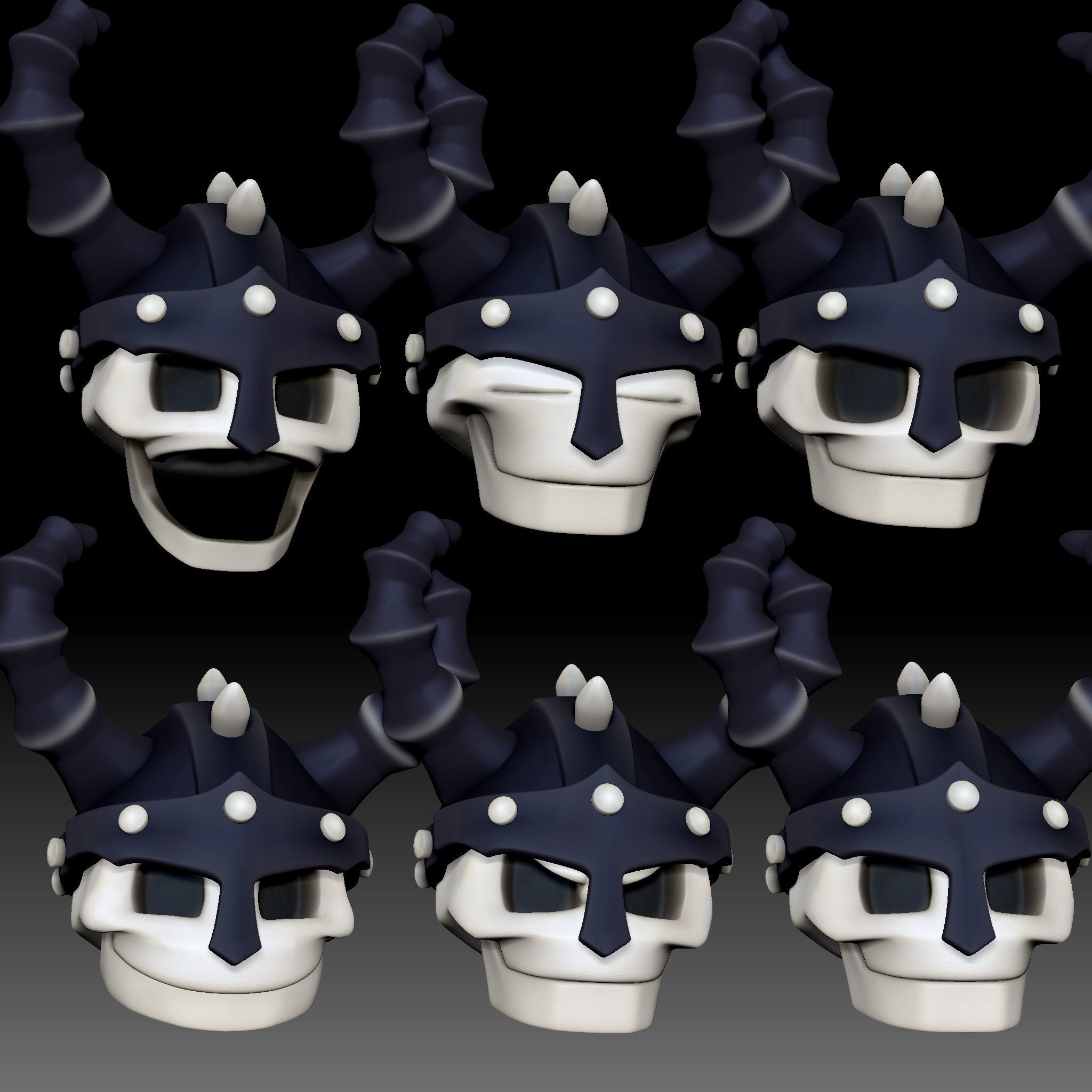 Cartoon Skeleton Commander - Mobile Game Ready Low-poly 3D model_14