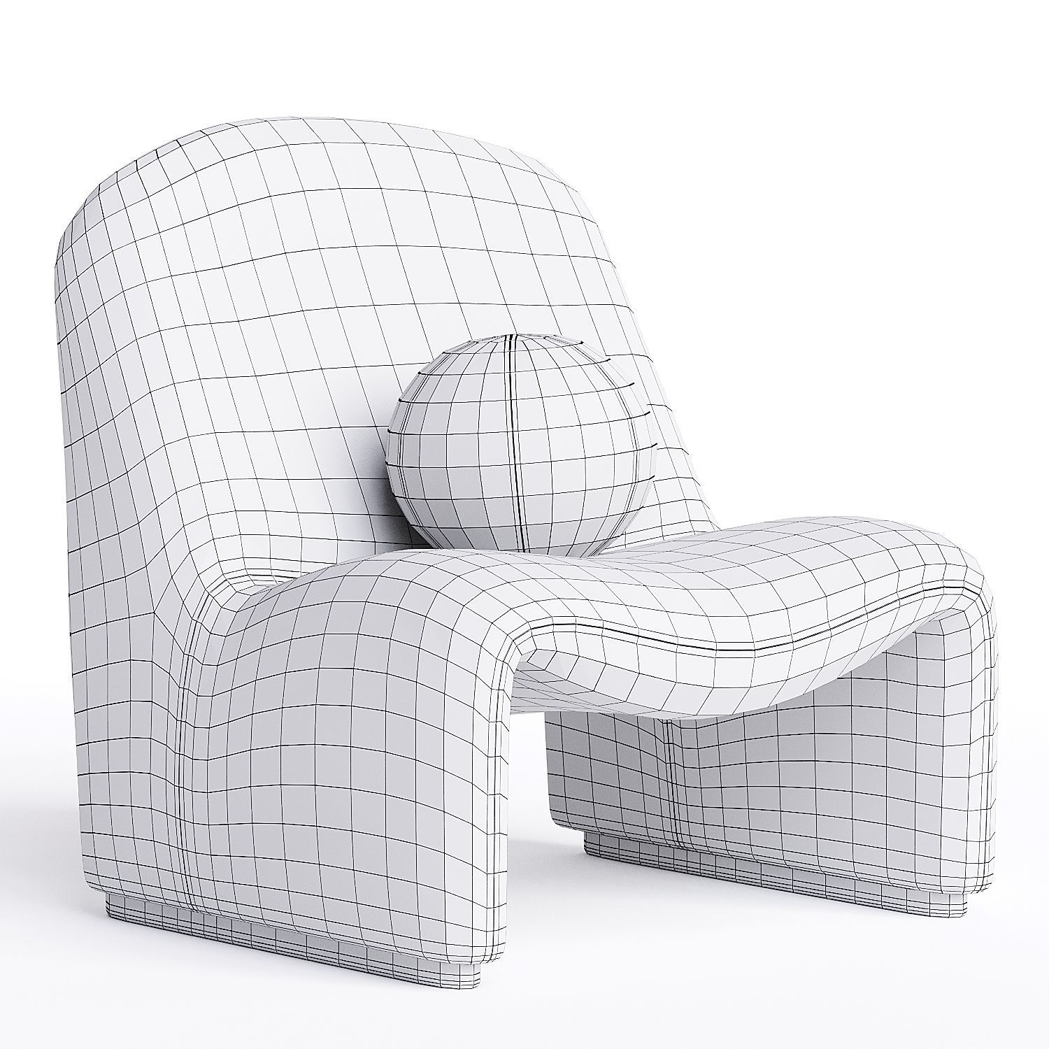 Alky Chair by Giancarlo Low-poly 3D model_3