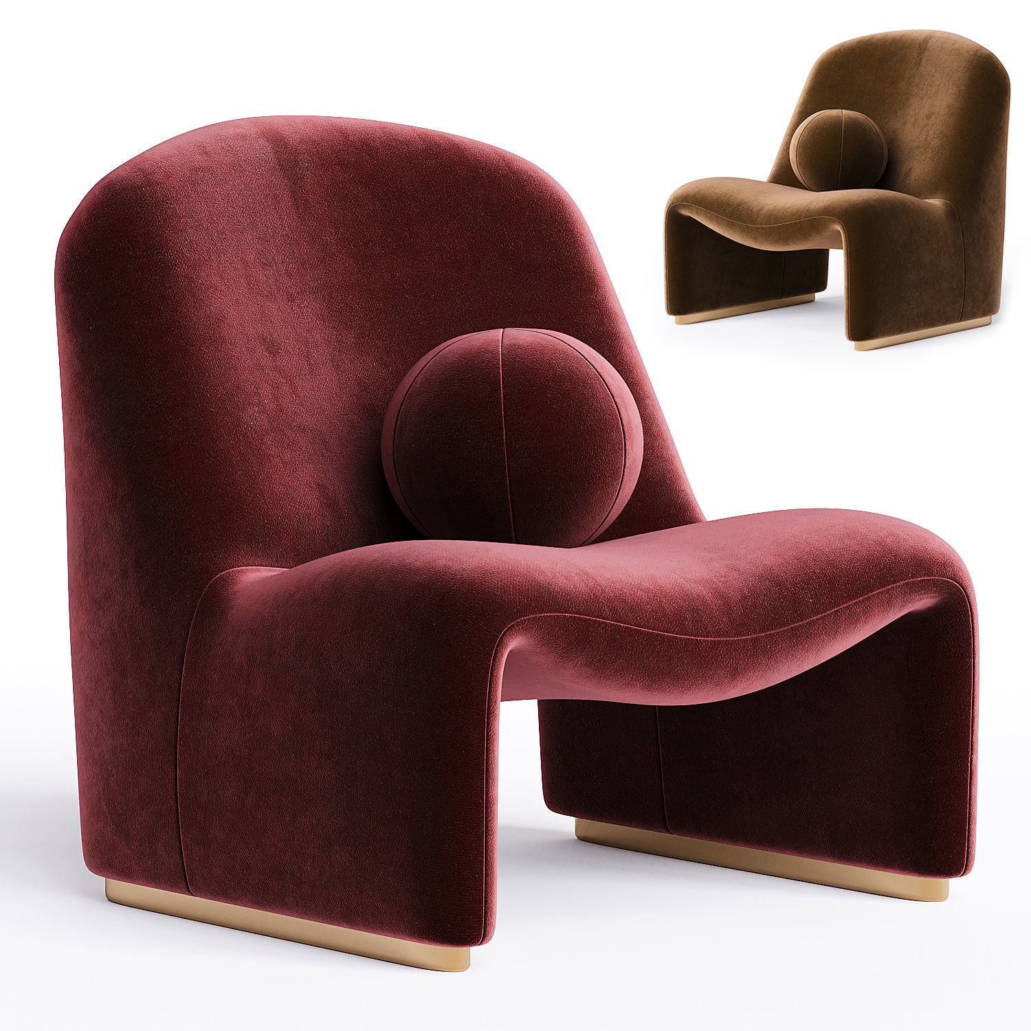 Alky Chair by Giancarlo Low-poly 3D model_1