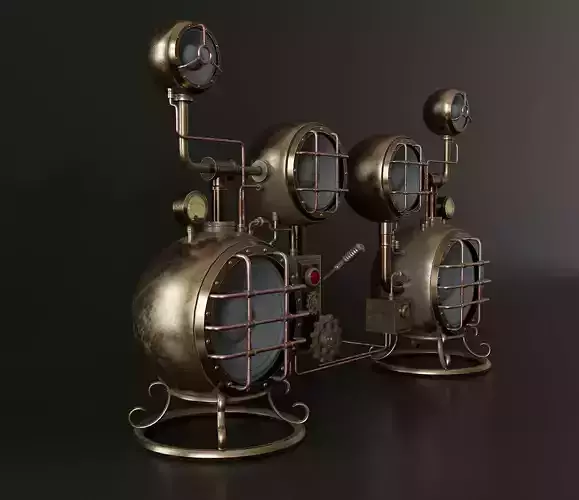 Steampunk computer speakers 9 3D model
