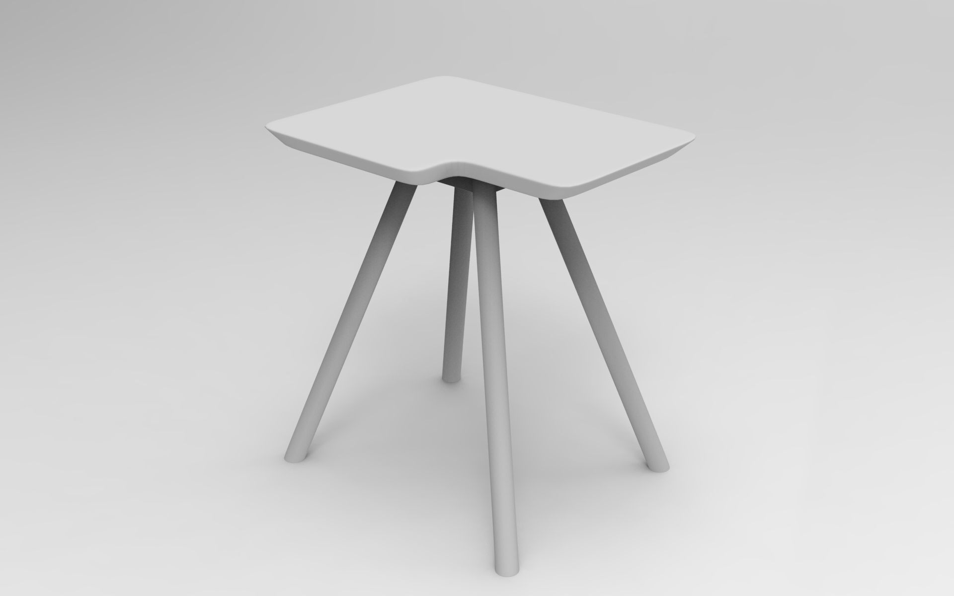 Kanteu Side Table Low-poly 3D model_8