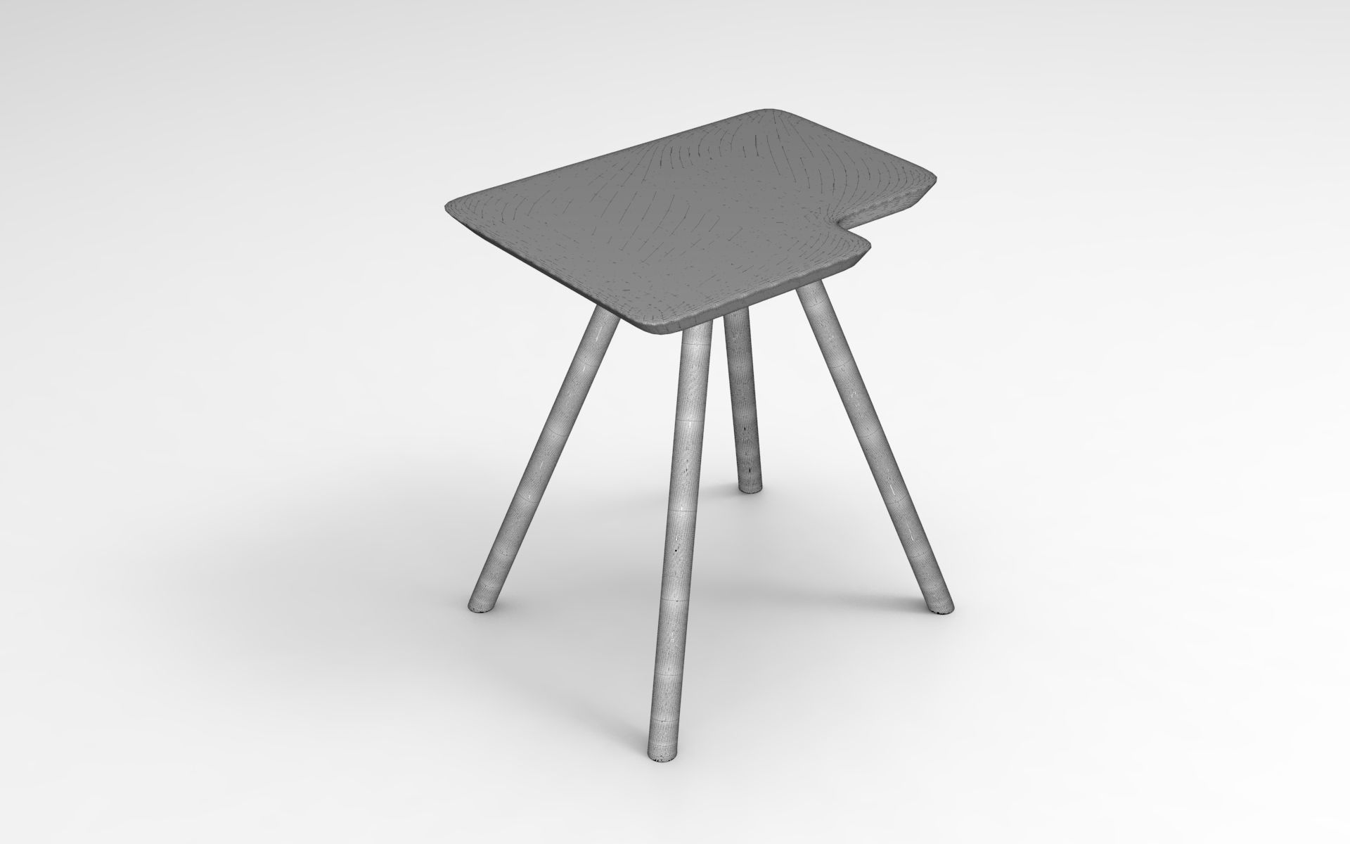 Kanteu Side Table Low-poly 3D model_5