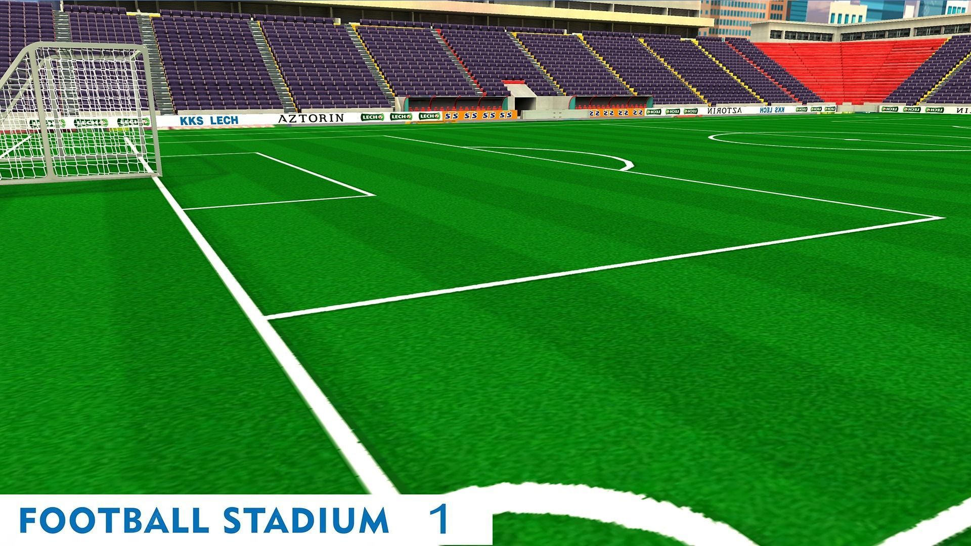 AR VR Game Low Poly Football Stadium Low-poly 3D model Low-poly 3D model_5