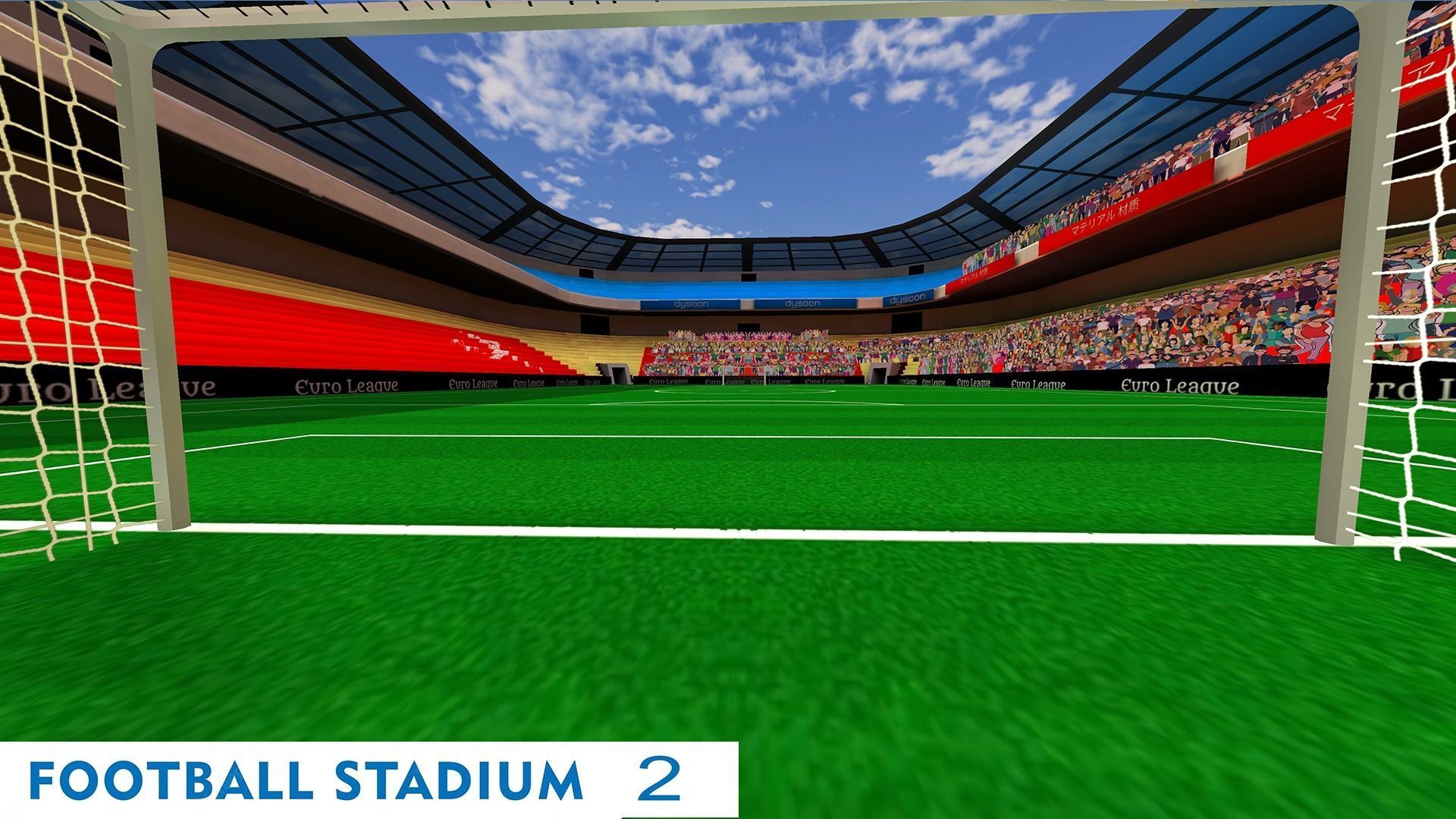 AR VR Game Low Poly Football Stadium Low-poly 3D model Low-poly 3D model_10