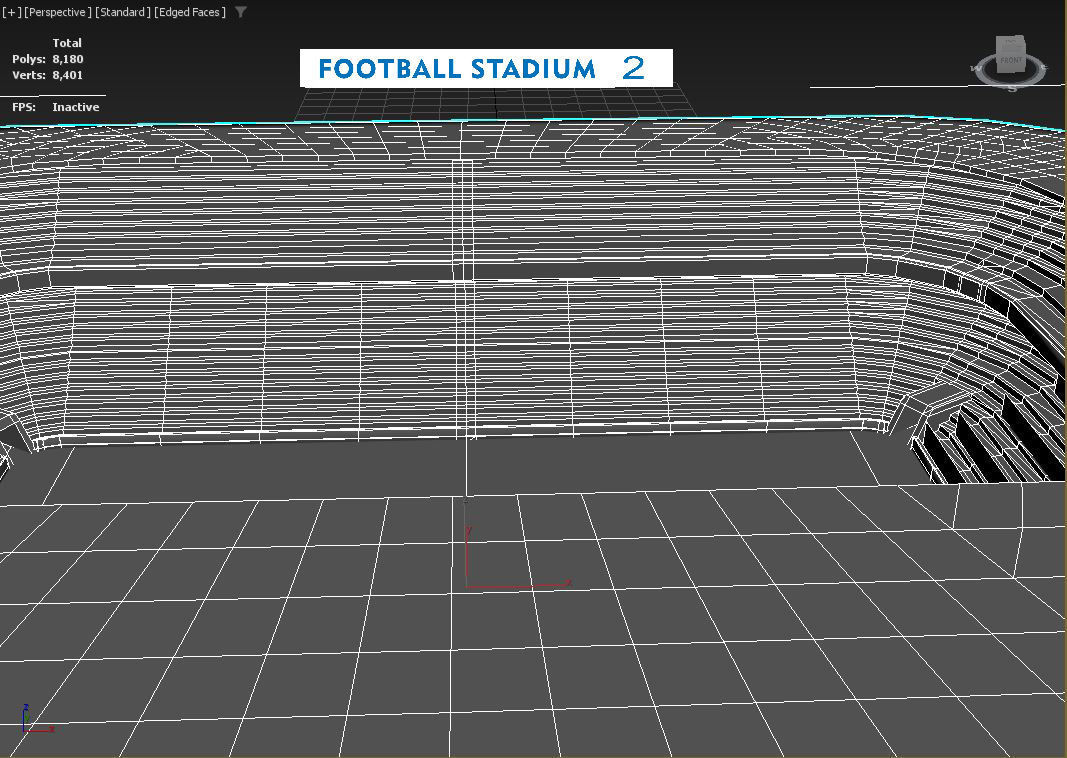 AR VR Game Low Poly Football Stadium Low-poly 3D model Low-poly 3D model_4