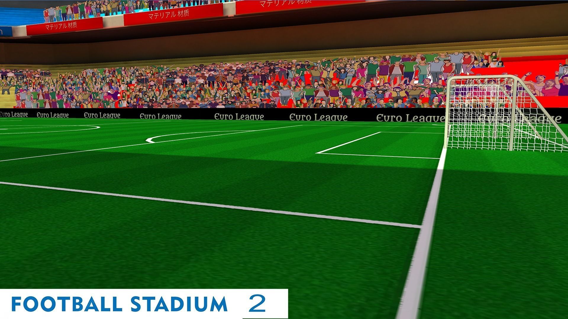 AR VR Game Low Poly Football Stadium Low-poly 3D model Low-poly 3D model_11