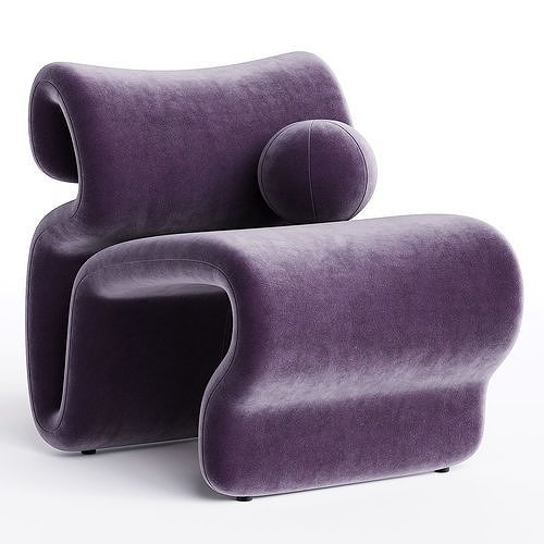 Etcetera Easy Chair Low-poly 3D model
