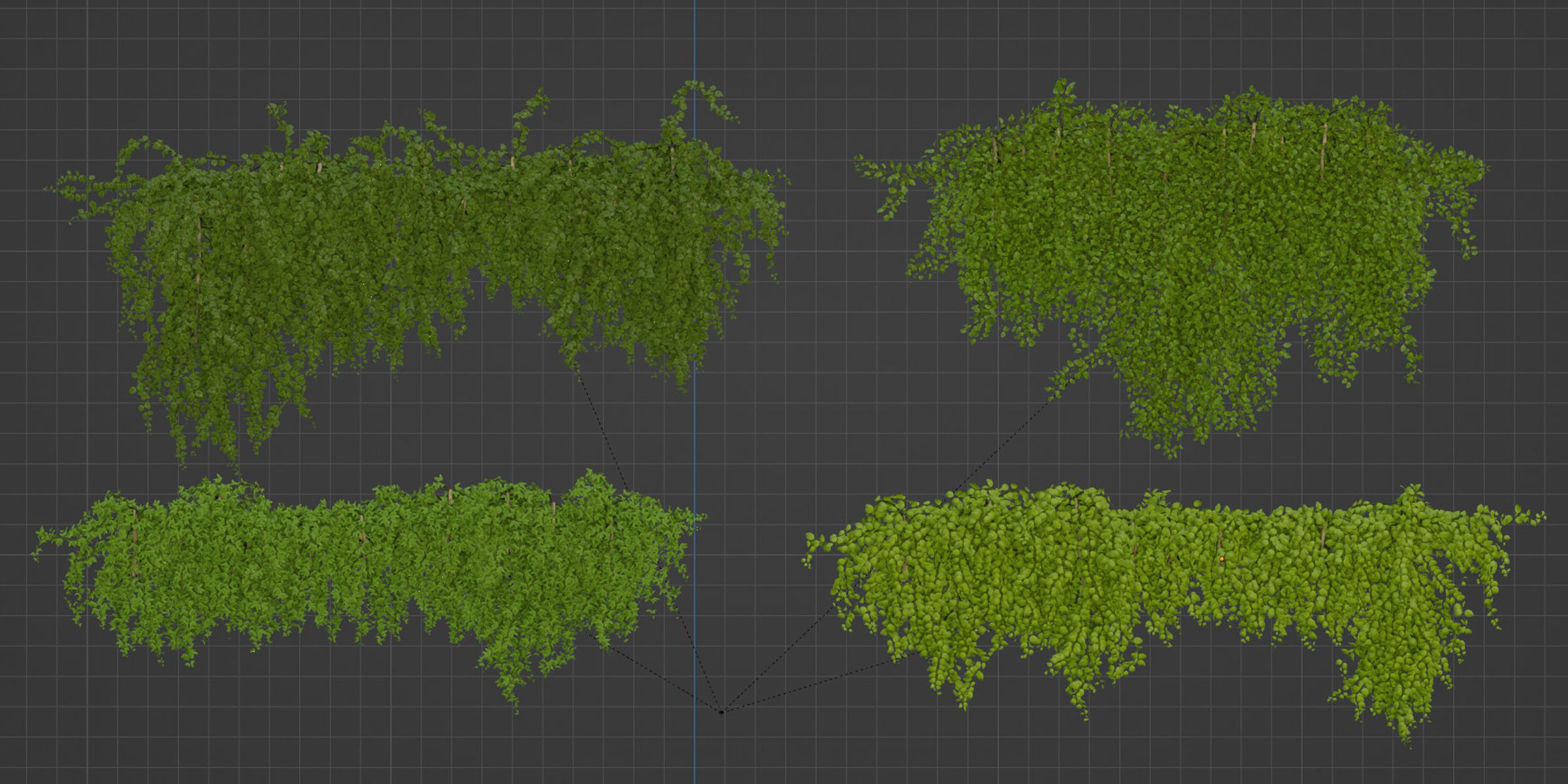 Hanging wall plants collection vol 56-Blender 3D model_11