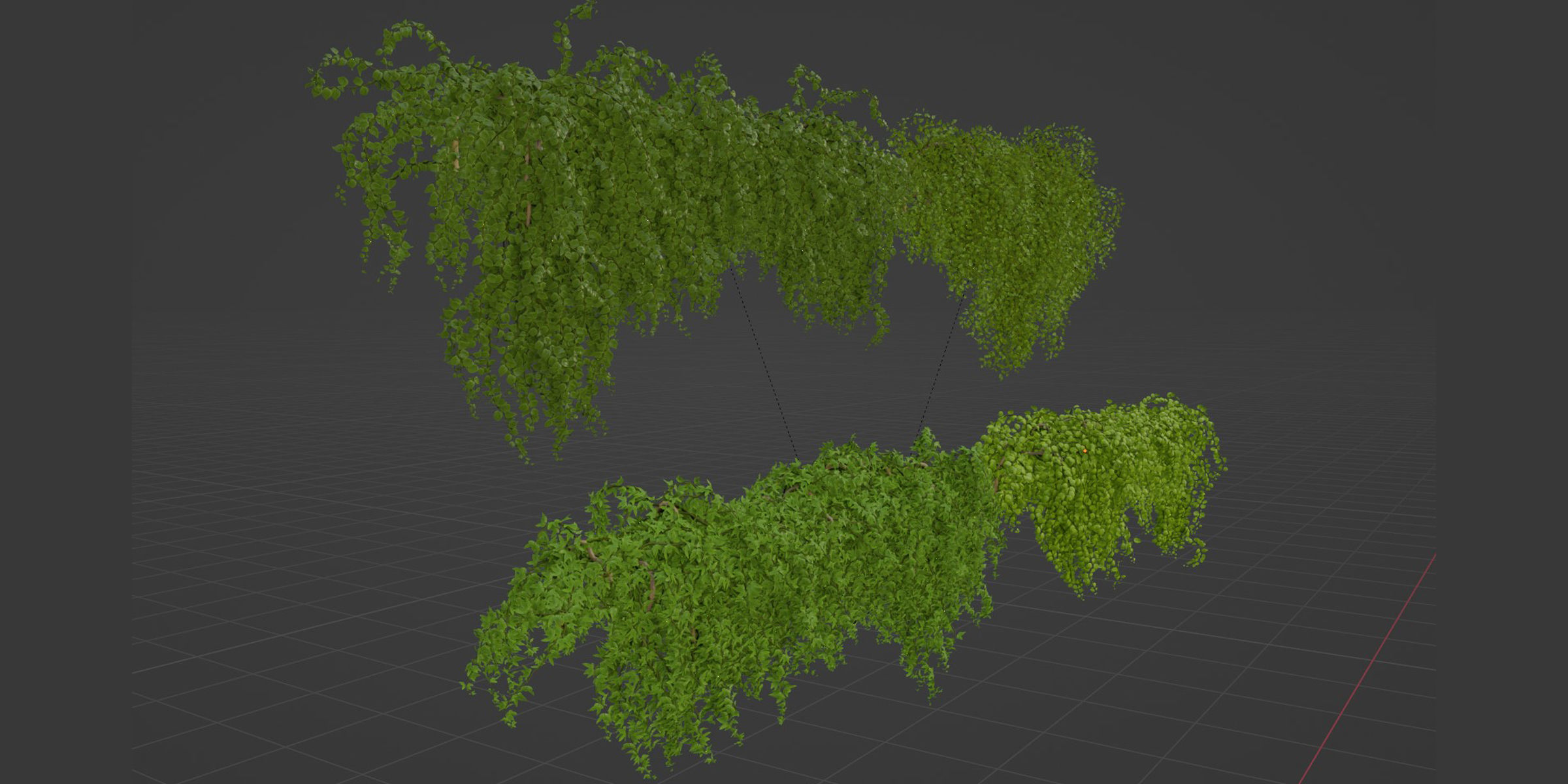 Hanging wall plants collection vol 56-Blender 3D model_9