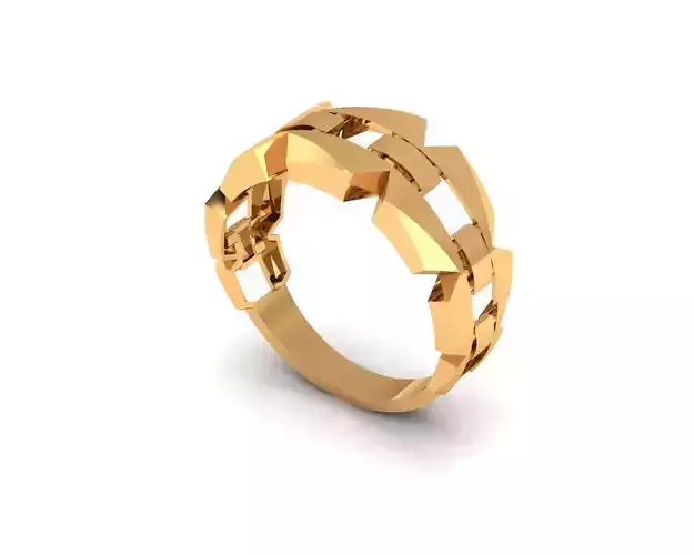 cuban chain ring 3dmodel 3d print