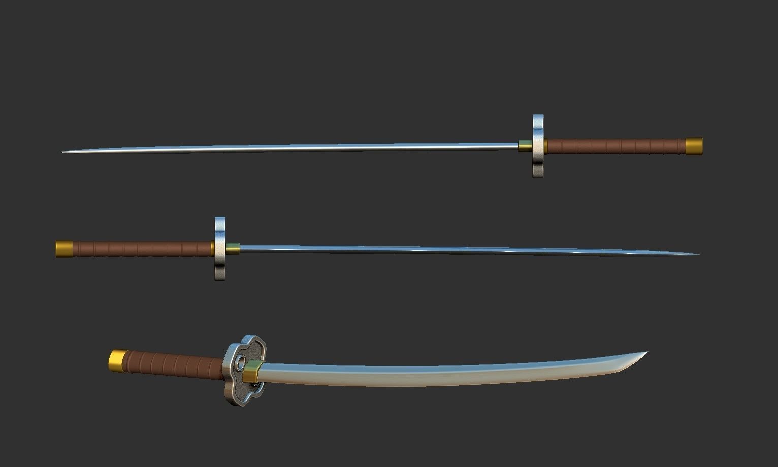 Chrono Trigger Sword COSPLAY Crono Katana 3D print model_1