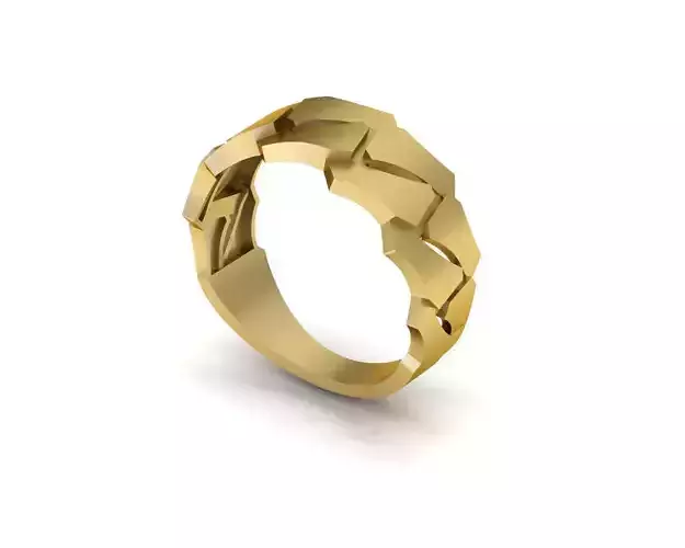 cuban chain ring 3d model 3d print