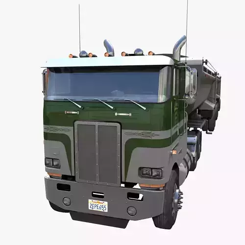 Peterbilt 362 dump trailer Low-poly 3D model