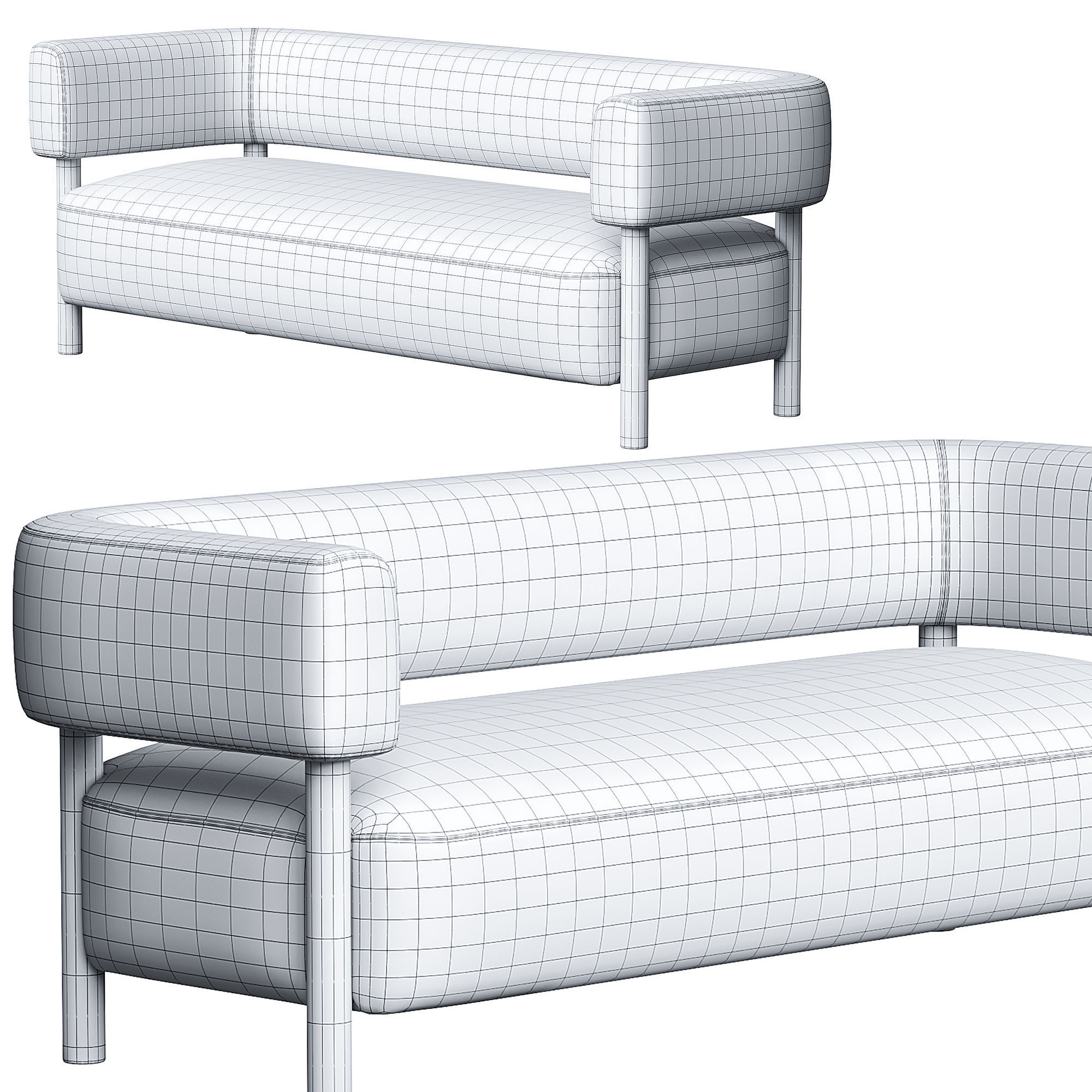 N-S03 Sofa By KARIMOKU 3D model_2