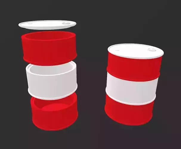 Oil Barrel Drum Storage Container 3D print model