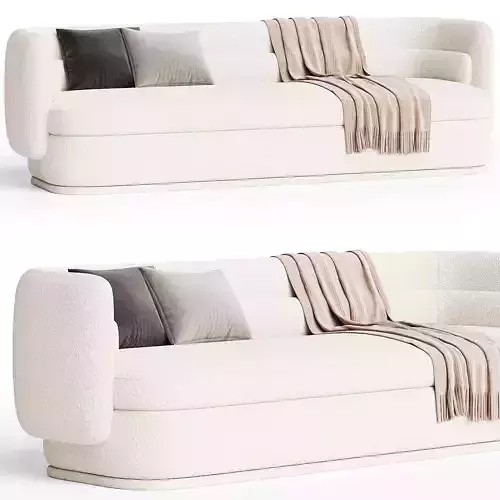 Gray Boucle Contemporary Sofa Liang Eimil Selma Low-poly 3D model