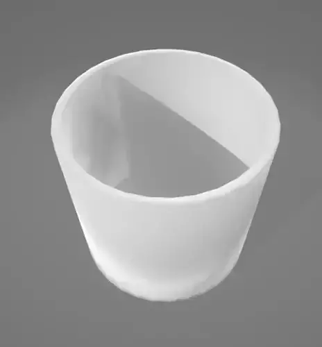 Elegant Transparent Glass Cup 3D Model