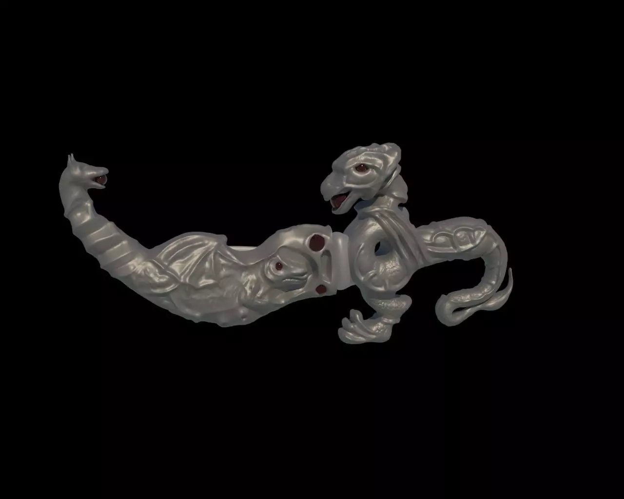 metal dagger 3D model_0