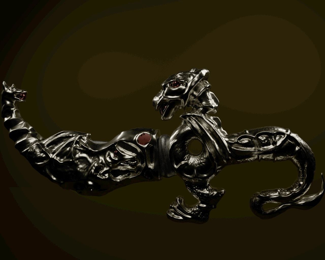 metal dagger 3D model_4