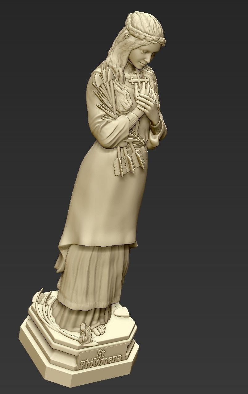 St Philomena 3D print model_5