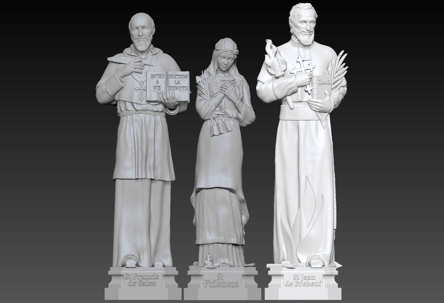 St Philomena 3D print model_3