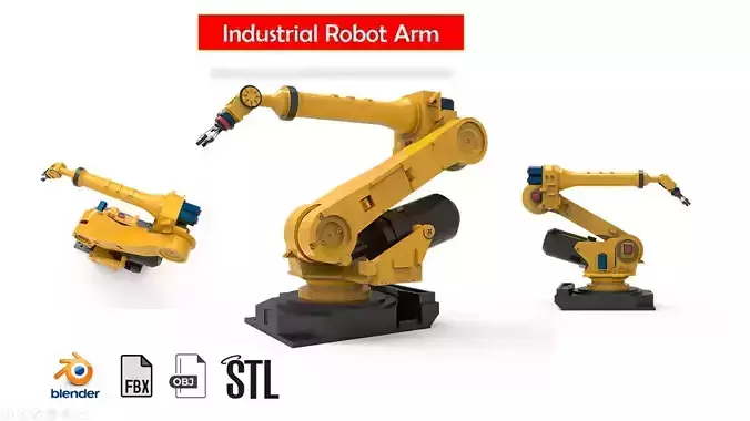 Industrial robot arm 1 3D model