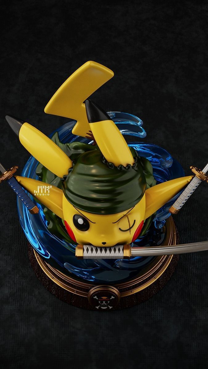 PIKACHU ZORO POKEMON ONE PIECE - BUST 3D print model_2
