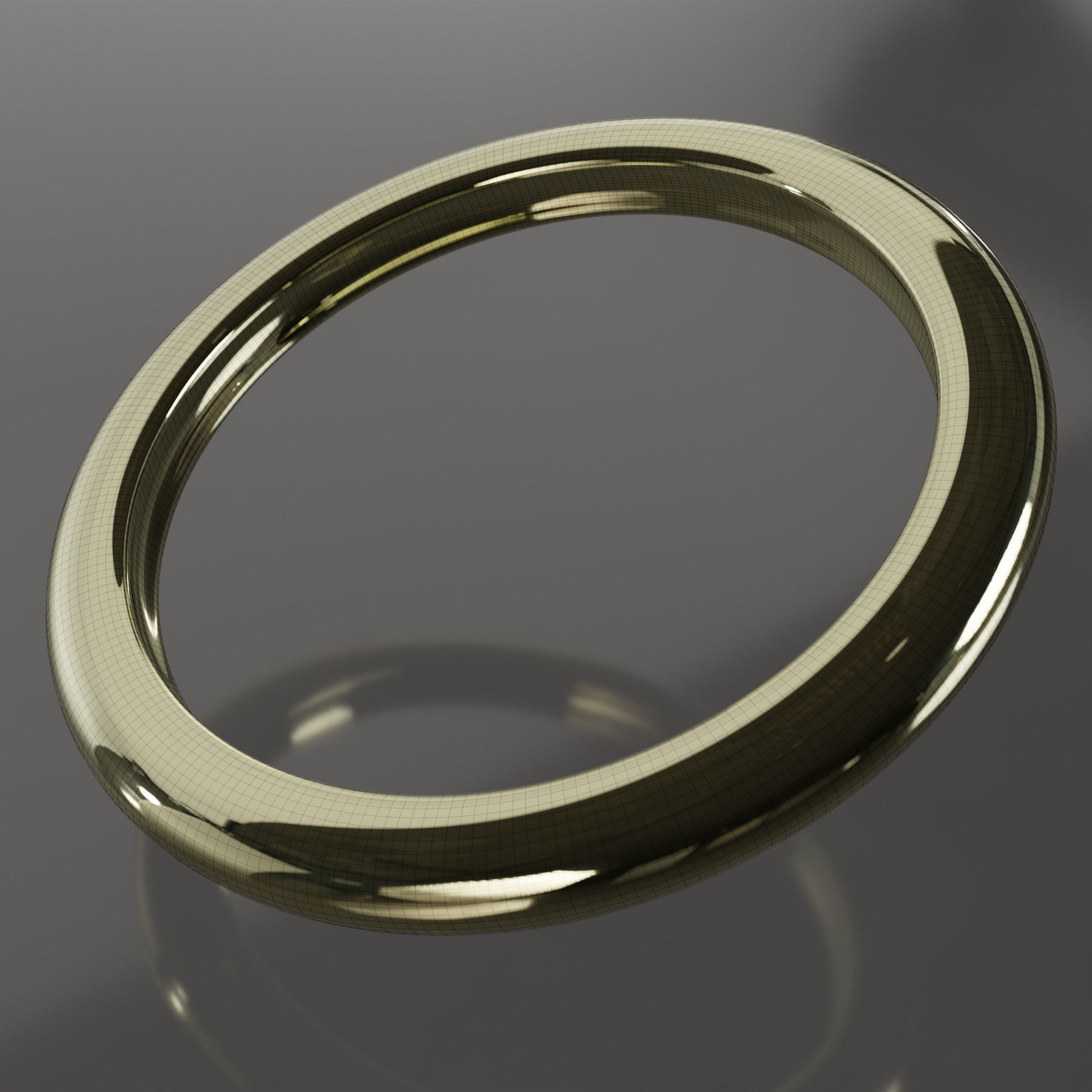 Simple Metalic ring ready for 3D printing Free 3D print model_3