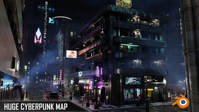ULTRA Detailled Sci-Fi Cyberpunk City - Blender FULL VERSION 3D model 2