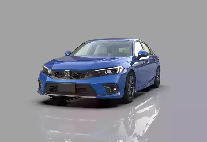 Honda Civic hatchback Mugen bodykit 2022  3D model