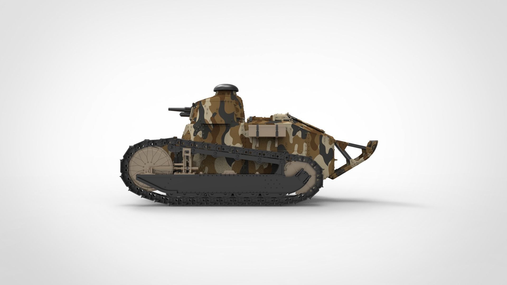 Renault FT tank 3D model_3