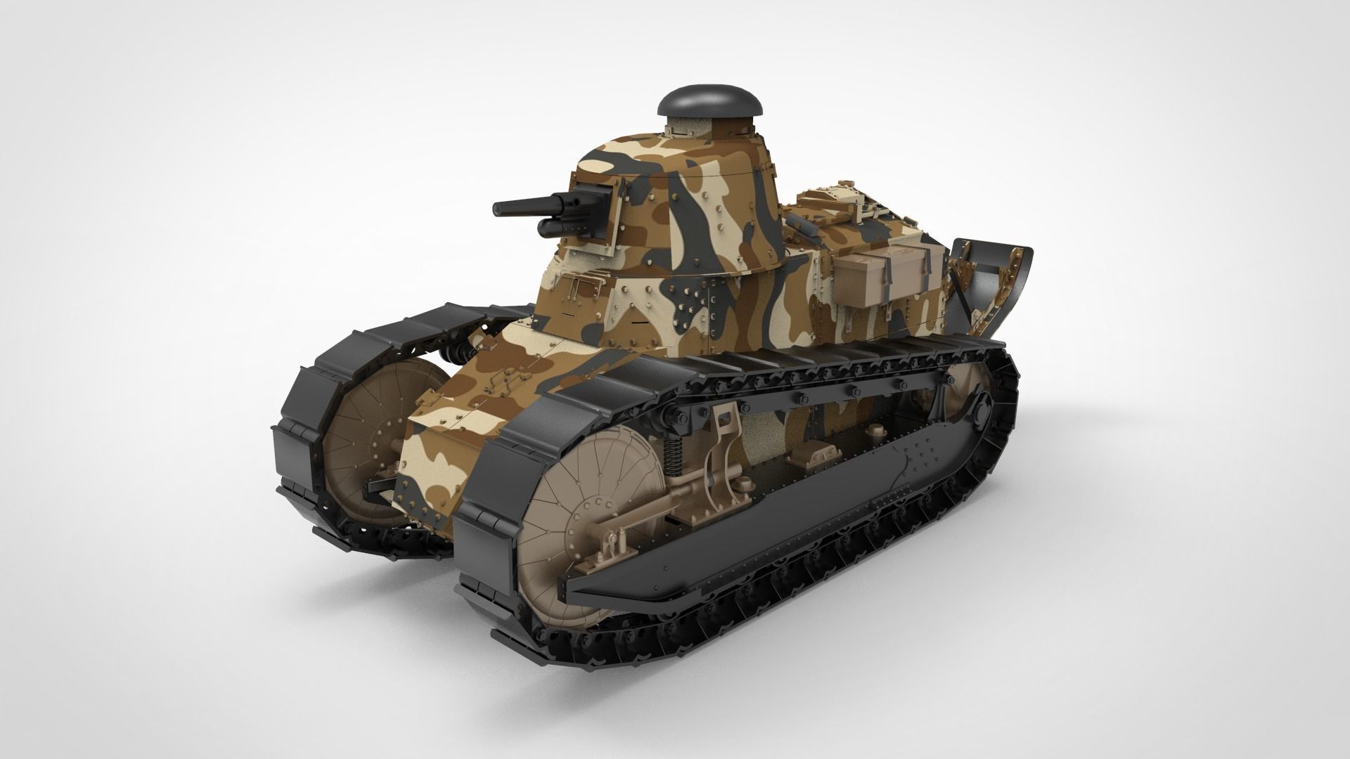 Renault FT tank 3D model_2