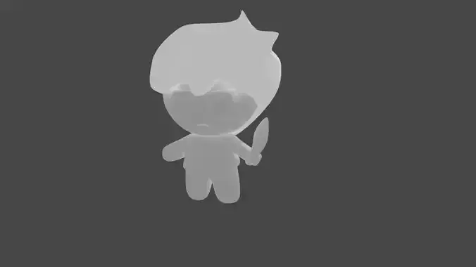 Omori plush 3d model figure