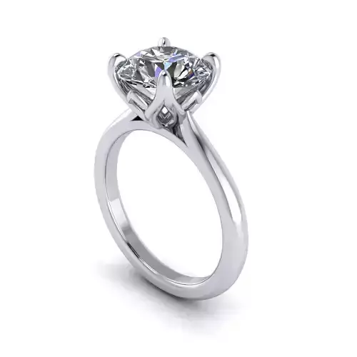 Round Solitaire Wedding Ring