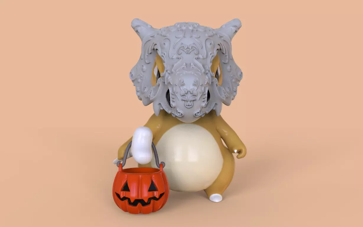 POKEMON CUBONE HALLOWEEN EDITION 3D print model