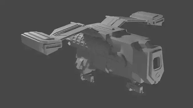 CS1-092023 Concept Starship Freighter  3D print model