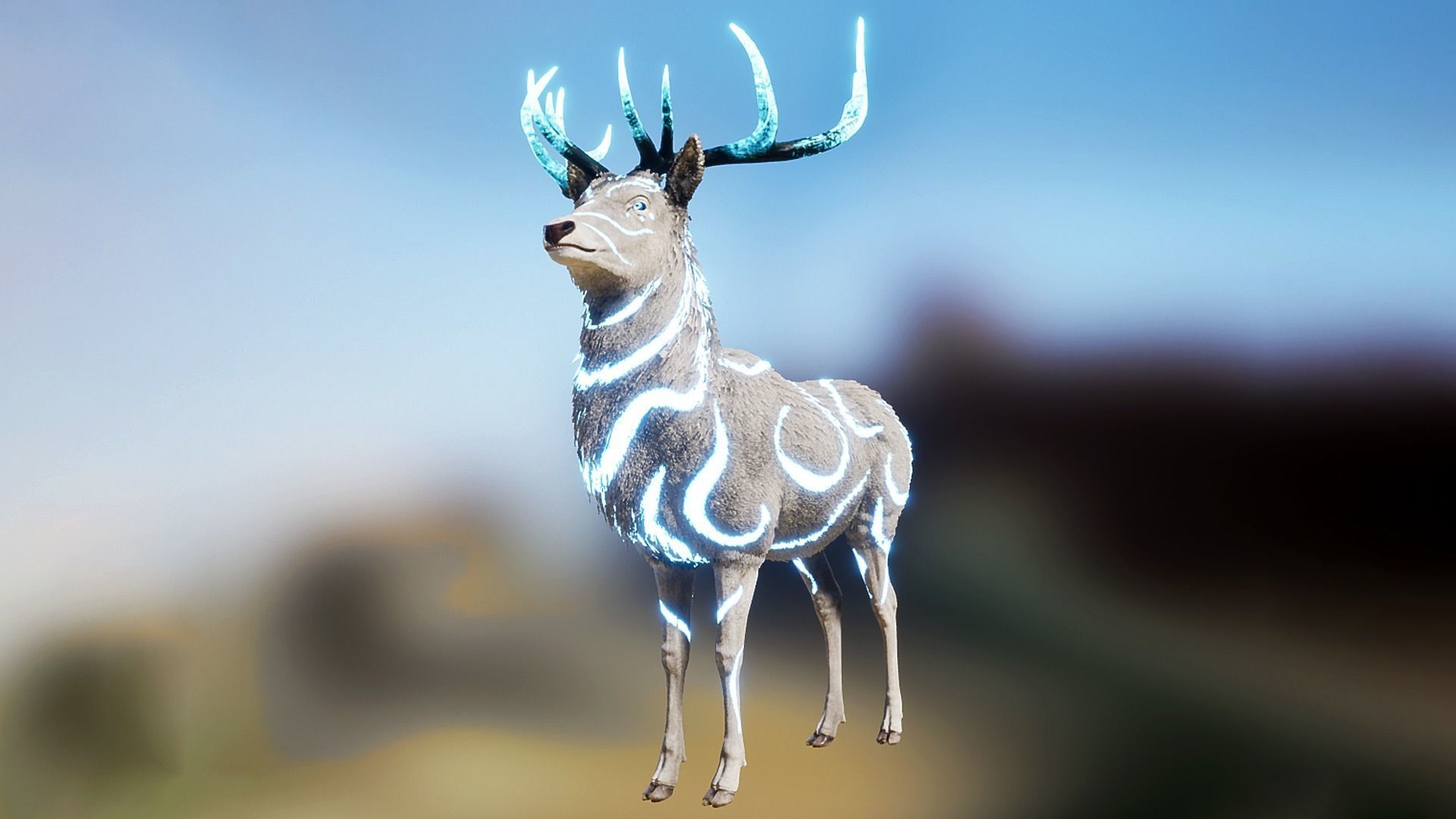 Realistic Deer-Stag Low-poly 3D model_36